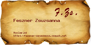 Feszner Zsuzsanna névjegykártya